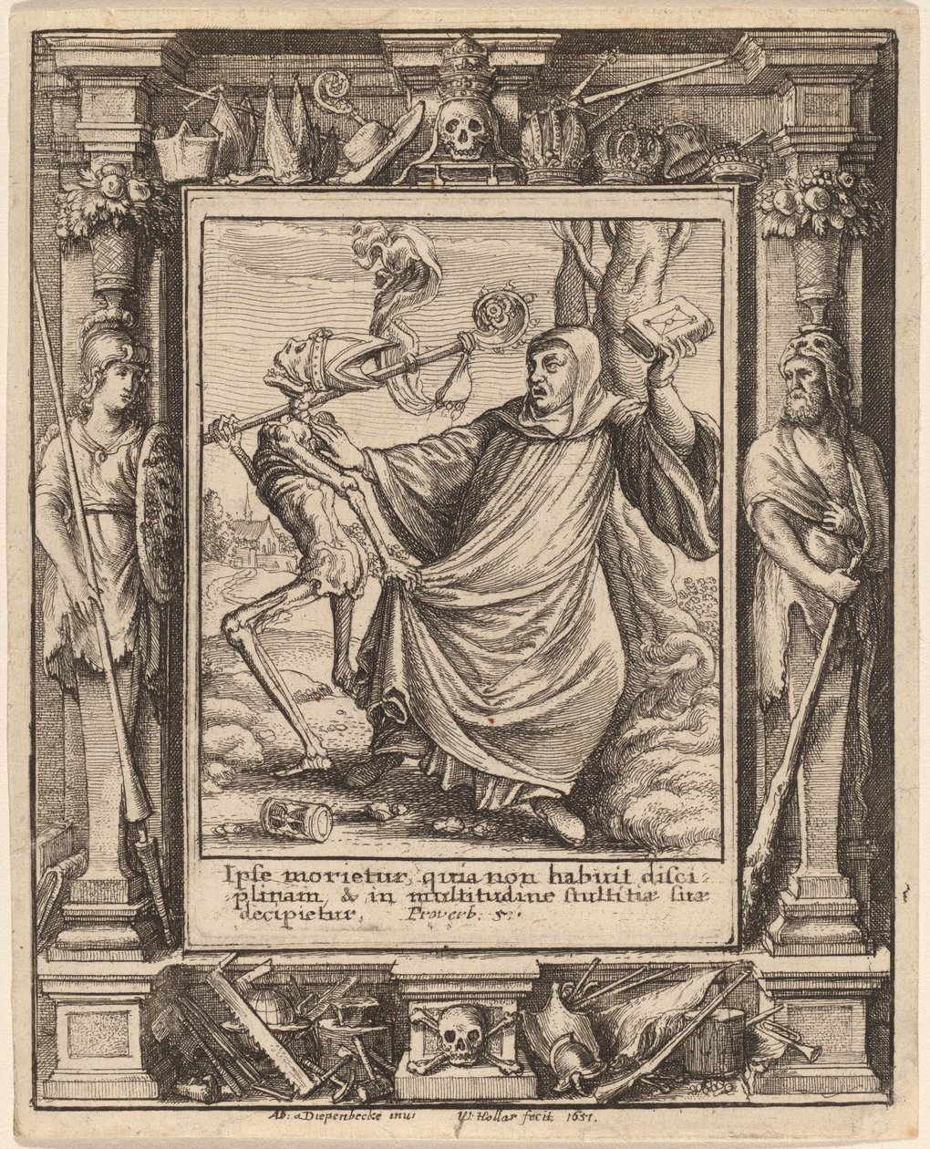Abbed af Wenceslaus Hollar after Hans Holbein the Younger after Abraham van Diepenbeeck