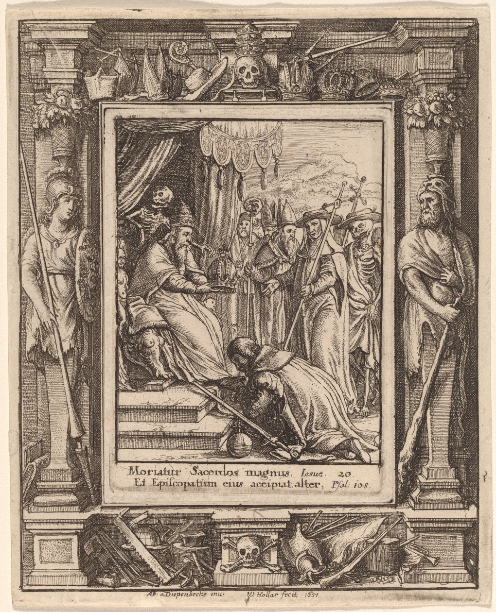 Paven af Wenceslaus Hollar after Hans Holbein the Younger after Abraham van Diepenbeeck