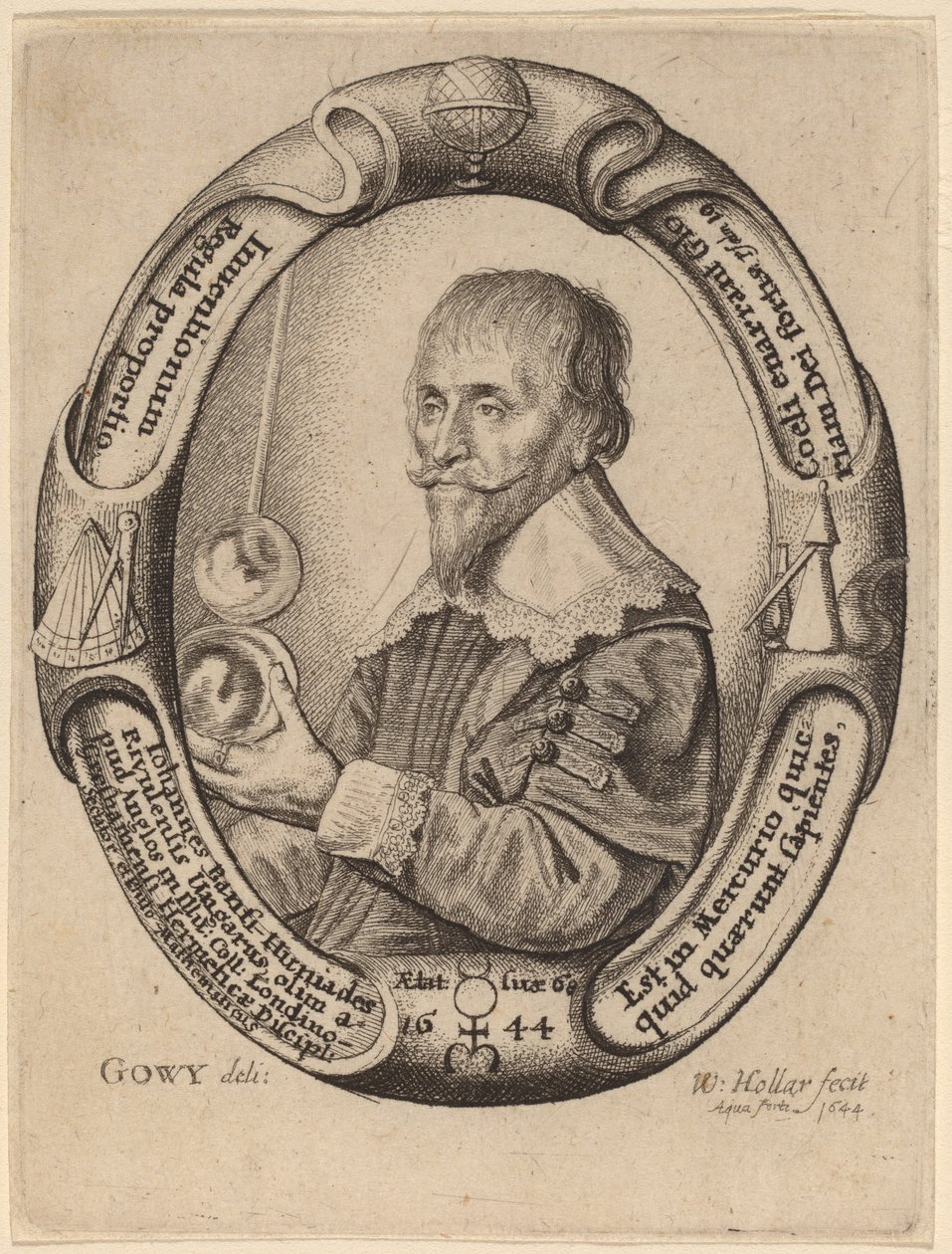 Johann Banfi Huniades af Wenceslaus Hollar after Jacob Peter Gowy