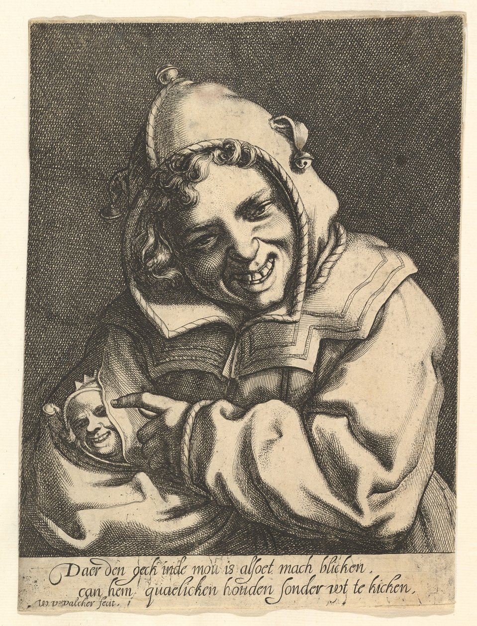 Laughing Fool, ca. 1612. dani af Werner Jacobsz. van den Valckert