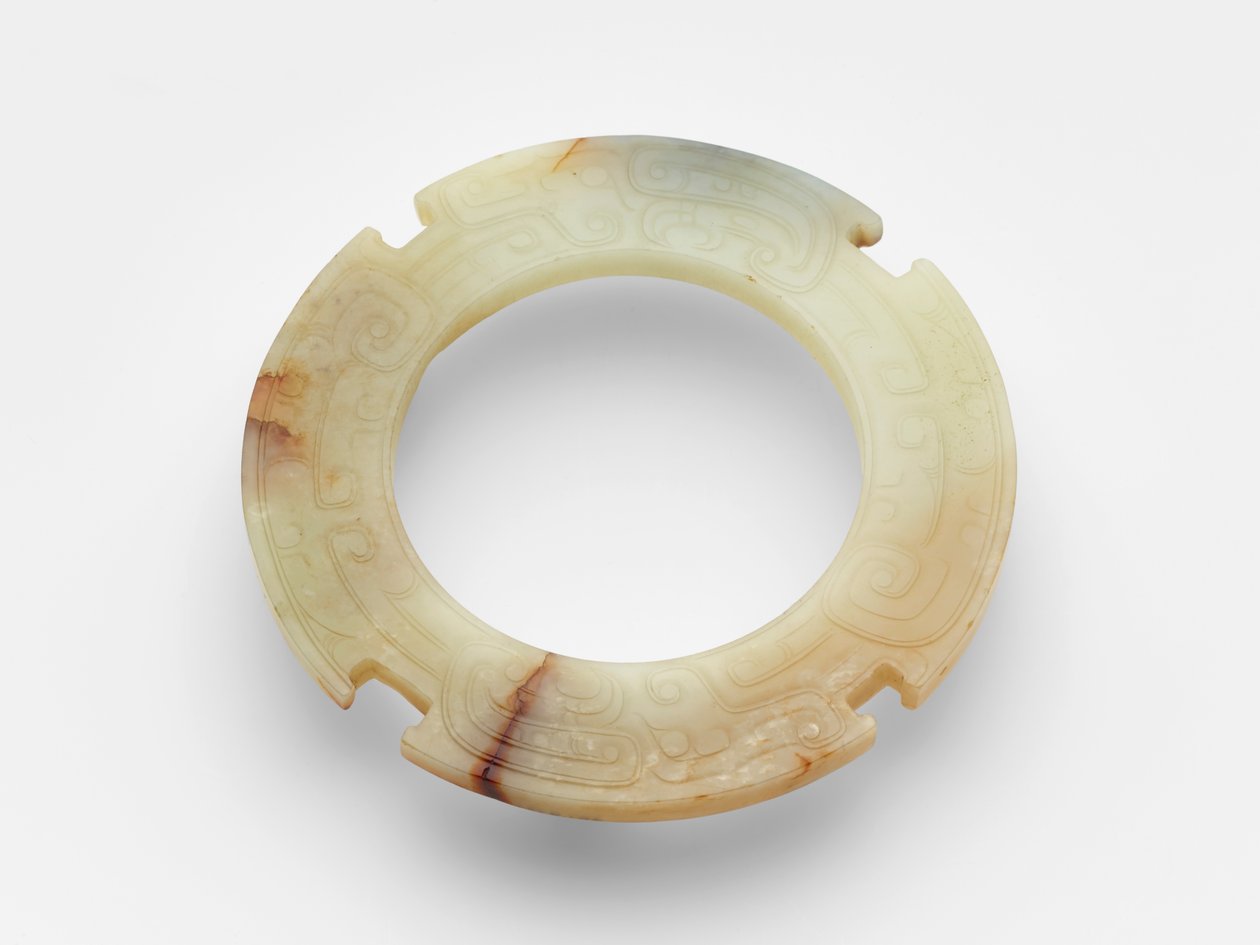 Rituel disk af Western Zhou Dynasty Chinese School