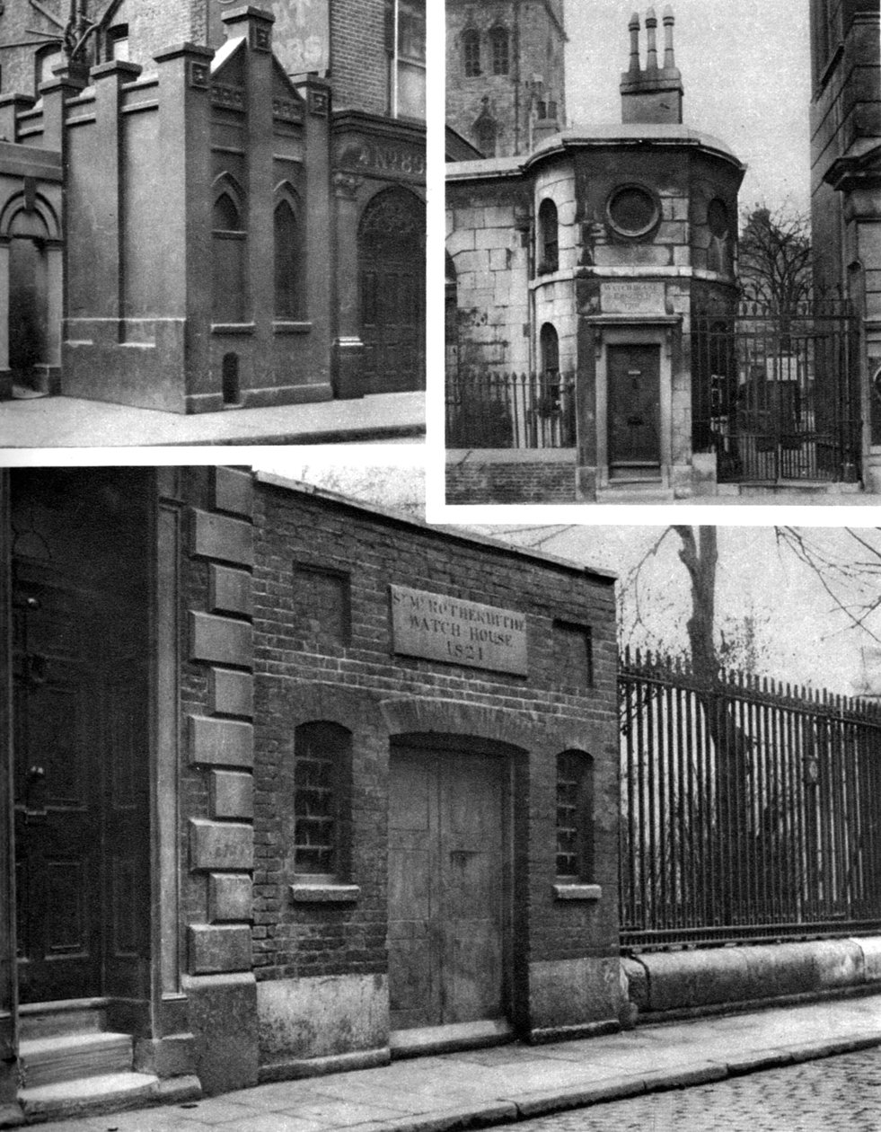 Tre kirkegårdsvagthuse, London, 1926-1927 af Whiffin