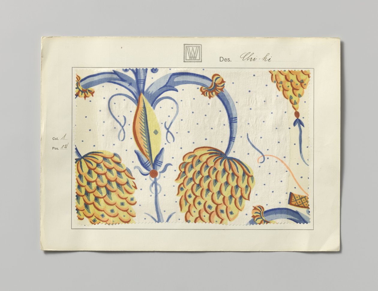 Stål med trykt side, design Chi-ki af Wiener Werkstätte