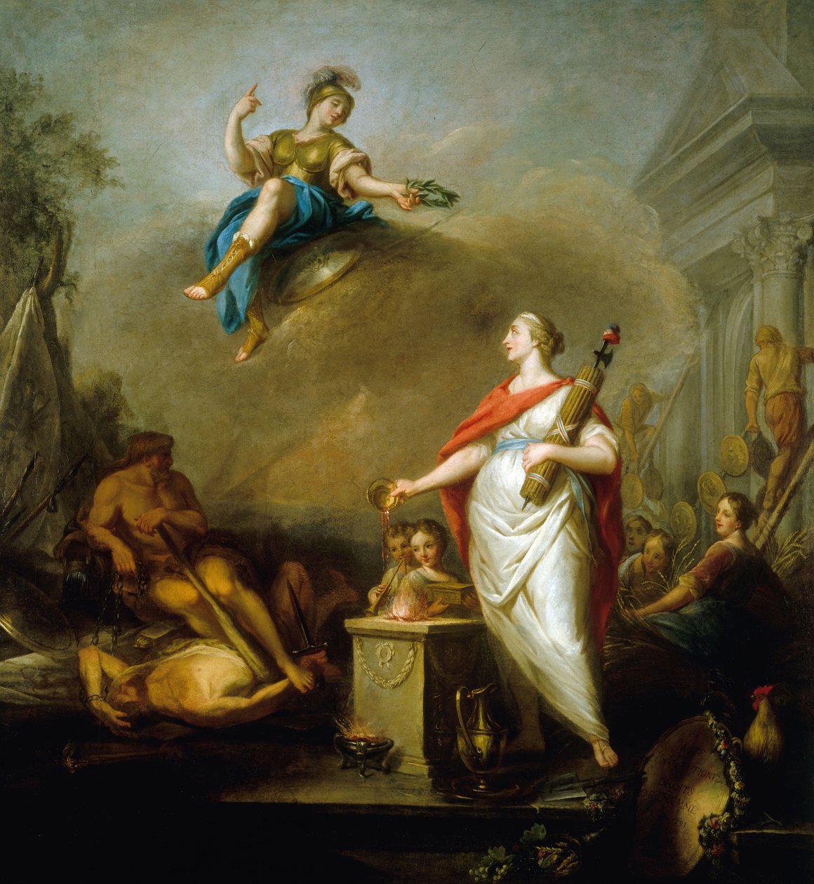 Allegori om revolutionen i 1789, 1796. af Wilbault