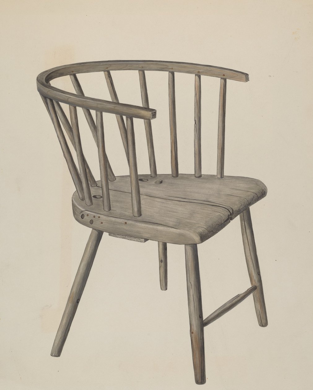 Håndlavet lænestol, ca. 1937. af Wilbur M Rice