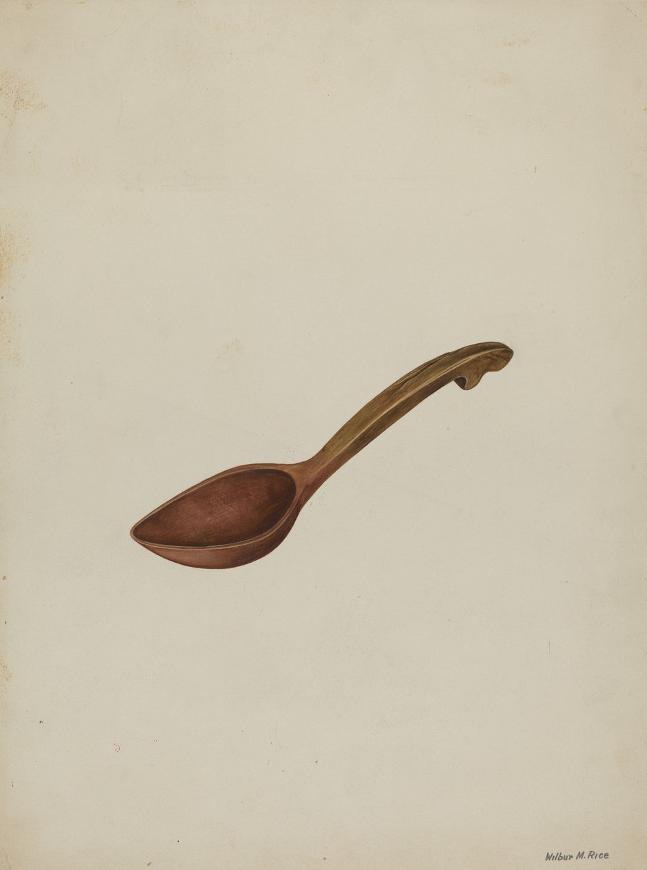 Oval træske, ca. 1937. af Wilbur M Rice