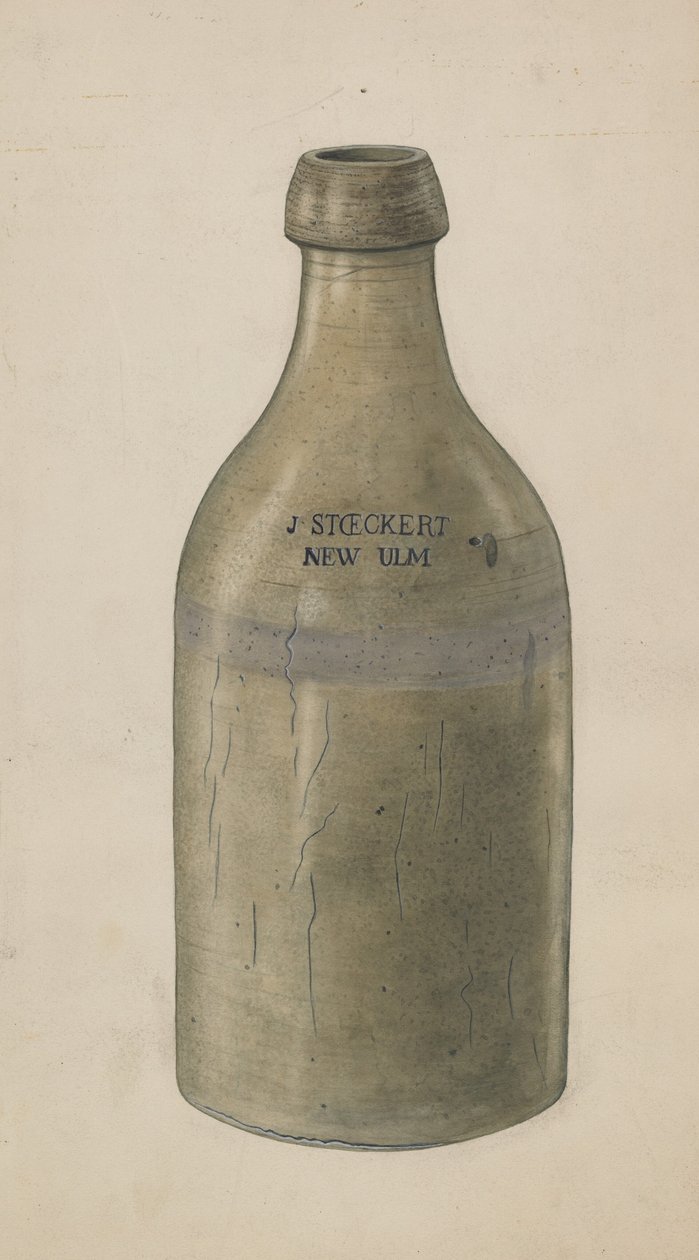 Stentøjsølflaske, ca. 1938. af Wilbur M Rice