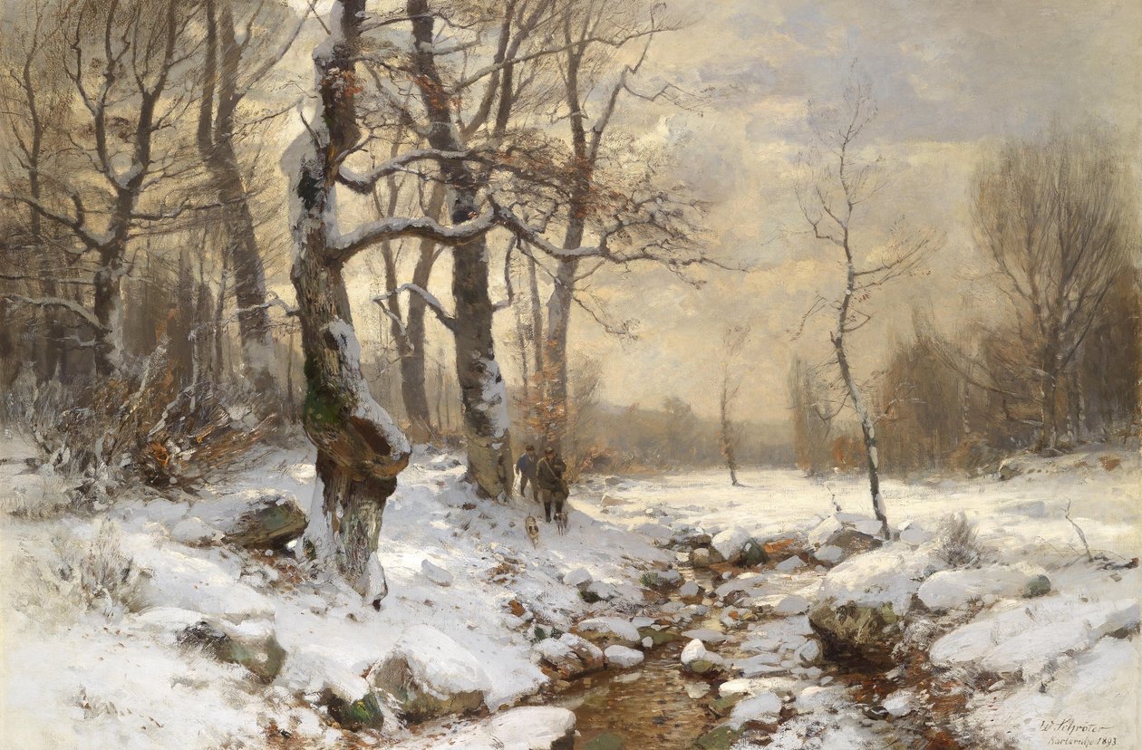 Jæger i vinterskoven af Wilhelm Schröter