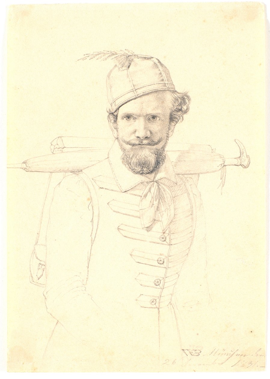 Selvportræt med tornyster af Wilhelm Bendz