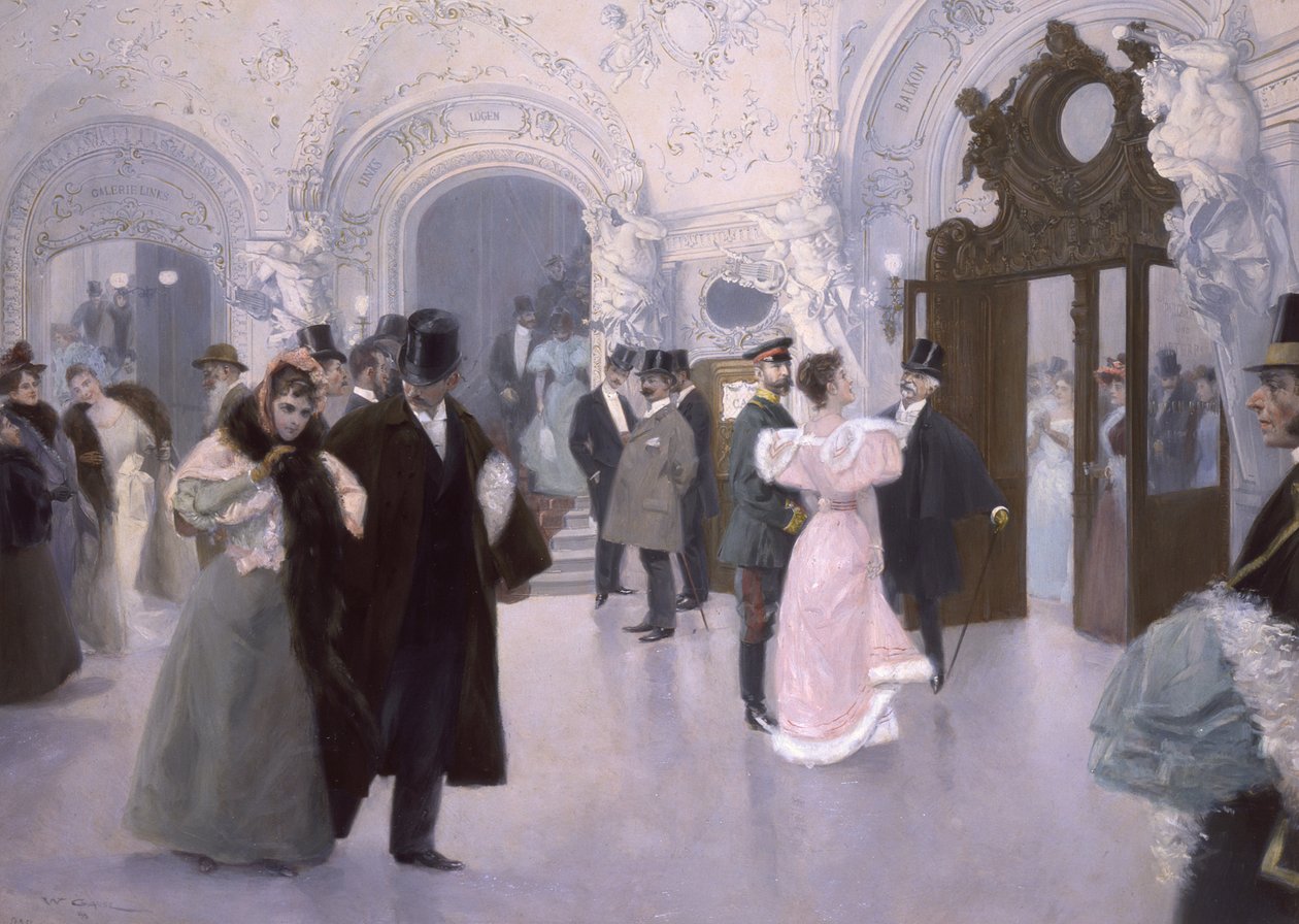 Teater-Vestibül (Teatrets forhal) af Wilhelm Gause