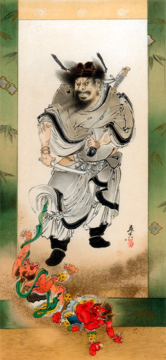 Shoki og dæmonerne, c1880 1886. af Wilhelm Greve