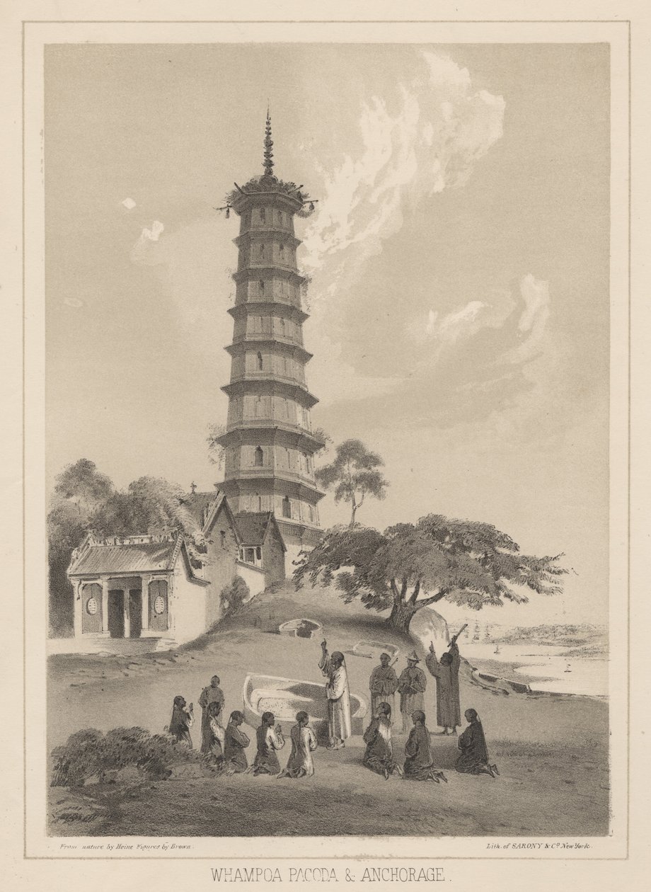 Whampoa Pagoda and Anchorage, 1855 af Wilhelm Joseph Heine