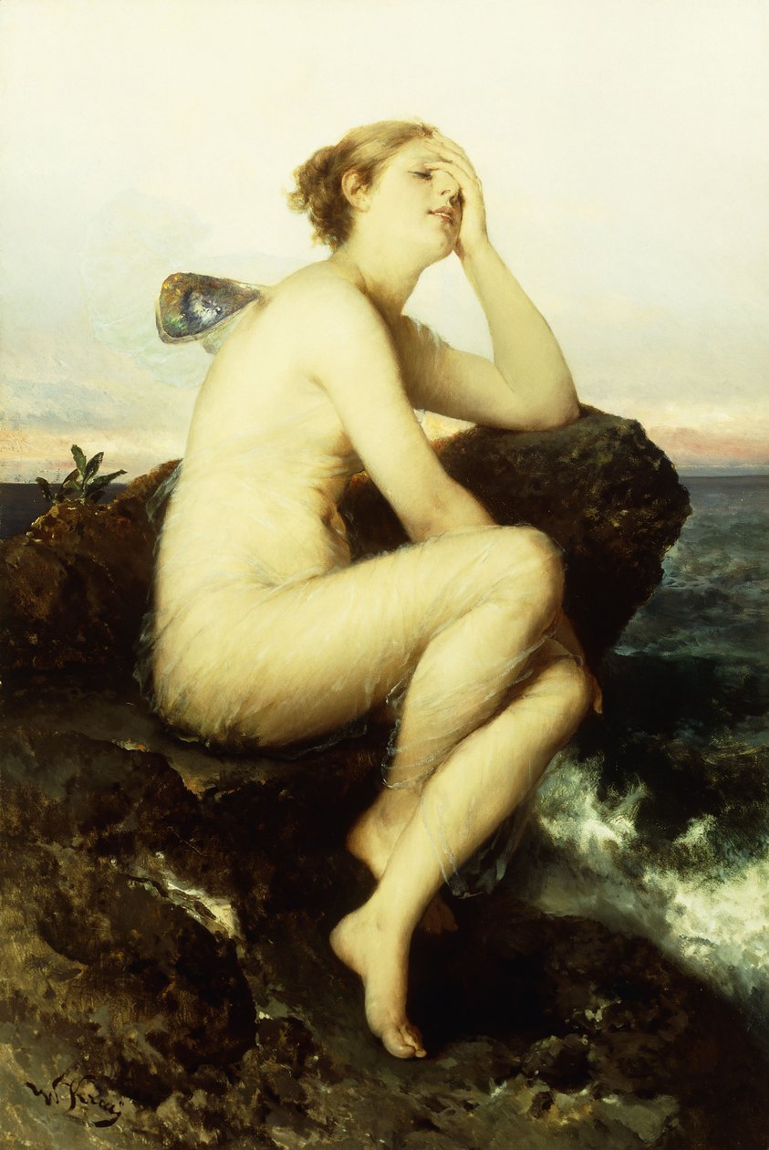 En nymfe ved havet, af Wilhelm Kray