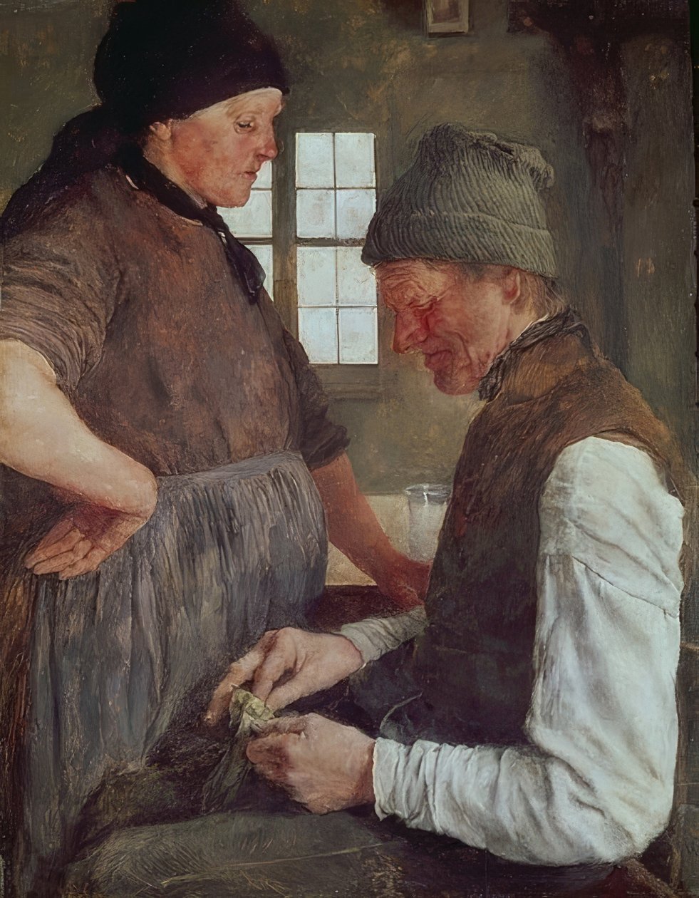 Spargrisen. 1879 af Wilhelm Maria Hubertus Leibl