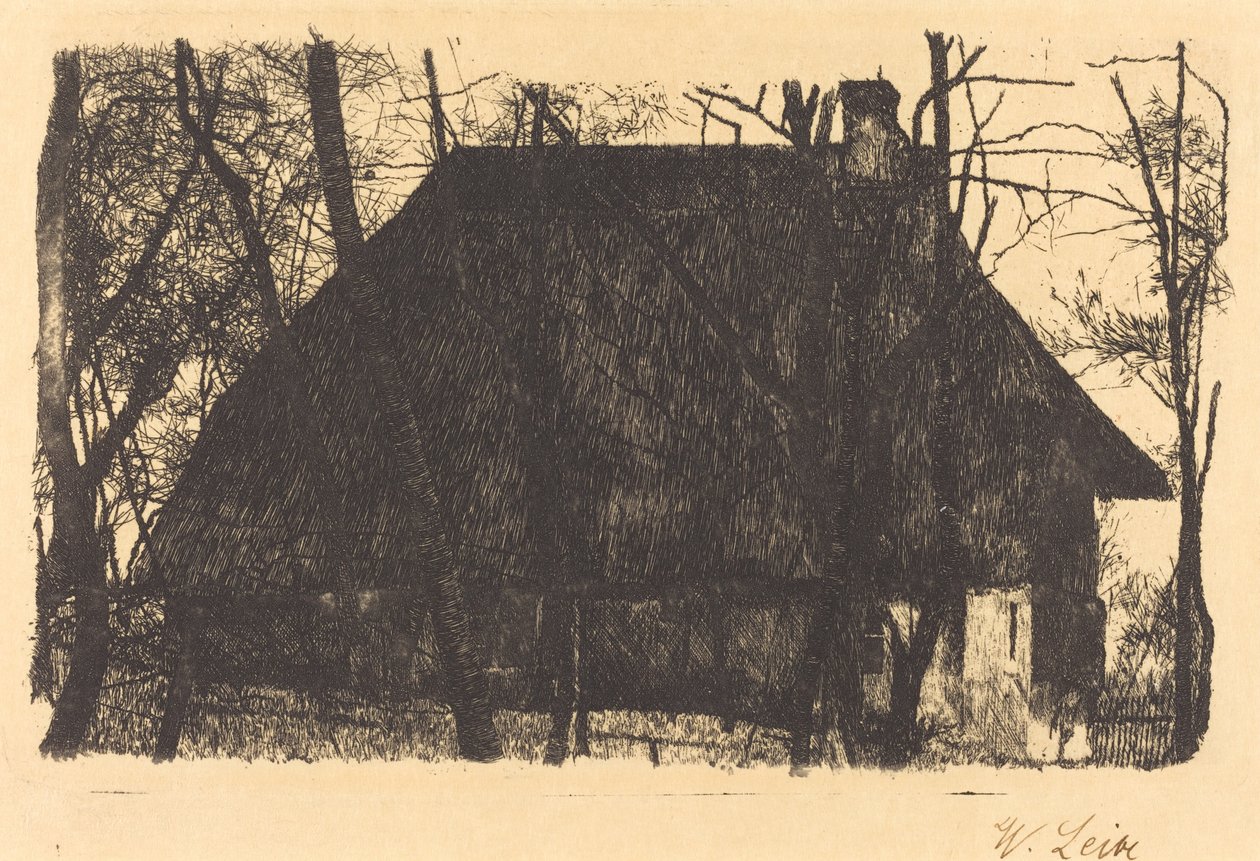 Stuehus af Wilhelm Maria Hubertus Leibl