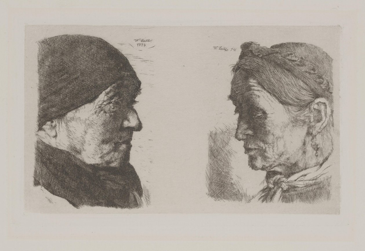 Et Bondepar af Wilhelm Maria Hubertus Leibl
