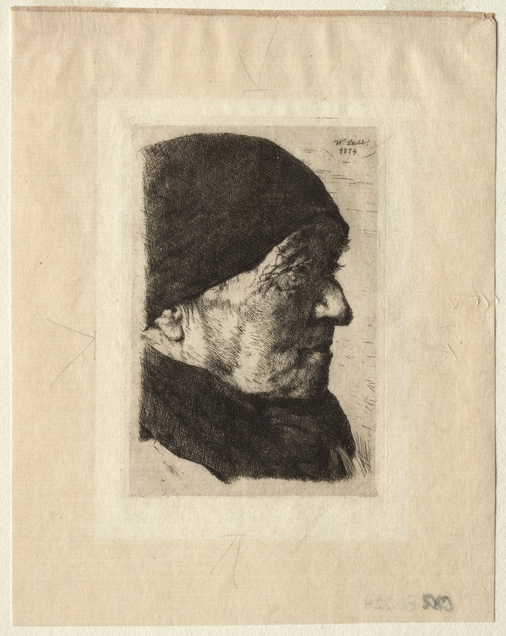 Overhoved for en bonde, 1874. af Wilhelm Maria Hubertus Leibl