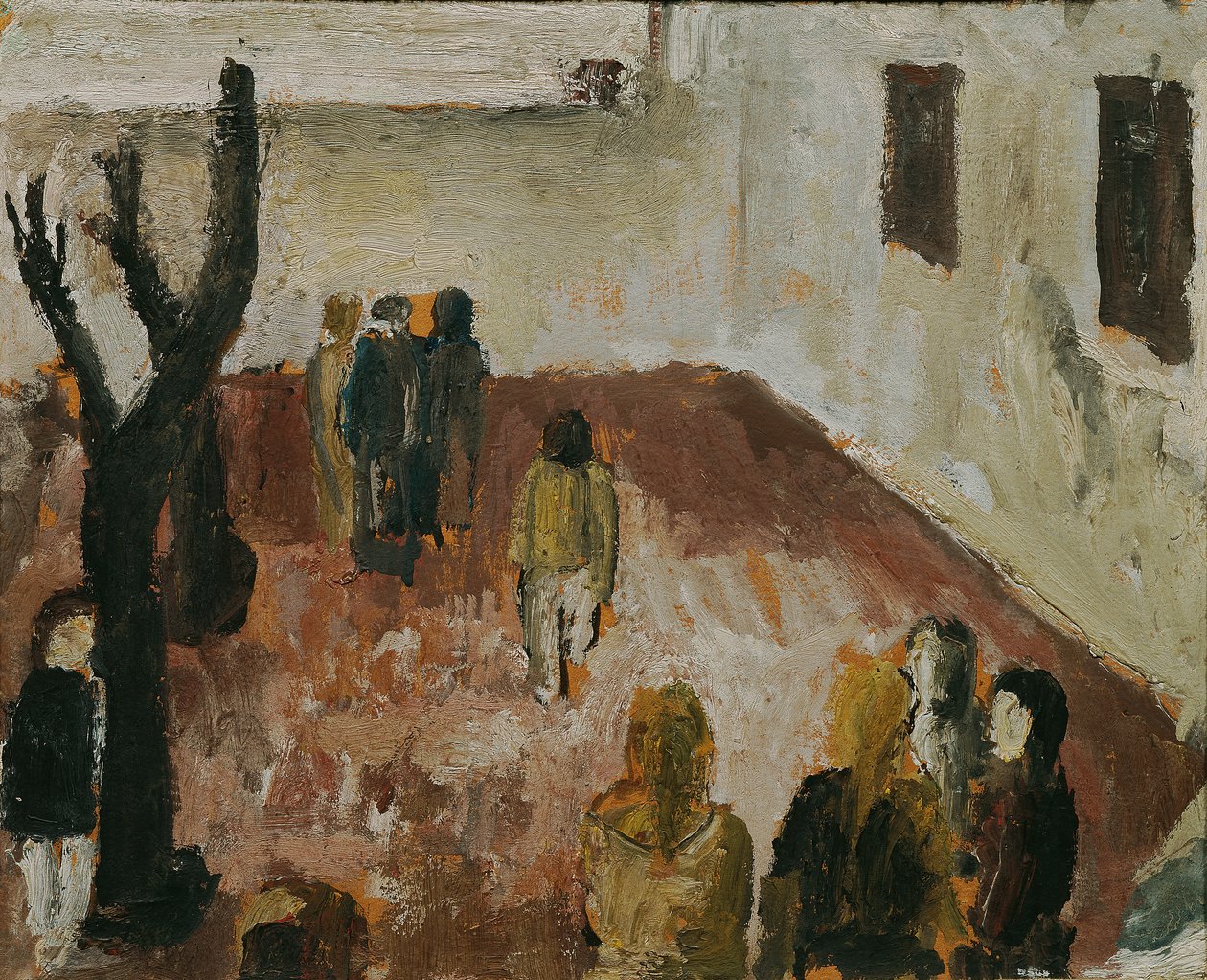 Studie på "Skolegården" af Wilhelm Thöny