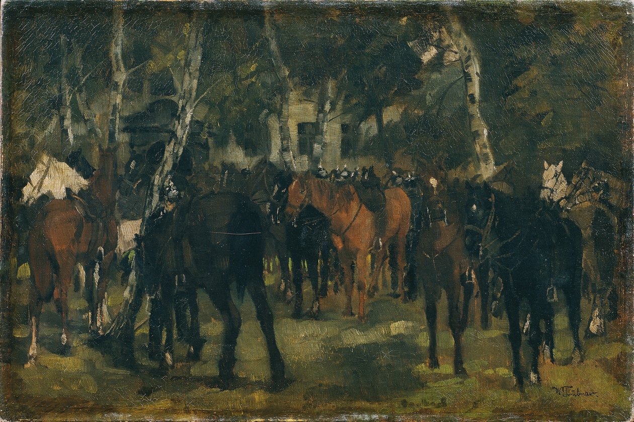 Afmonterede Cuirassiers af Wilhelm Trübner
