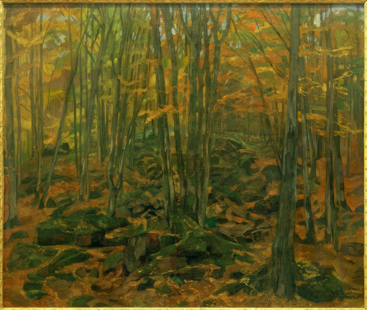 Kampesten i Odenwald af Wilhelm Trübner