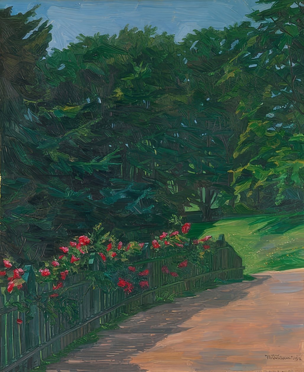 Landskab. 1910 af Wilhelm Trübner