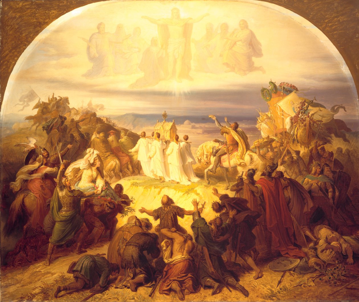 Korsfarere før Jerusalem. af Wilhelm von Kaulbach