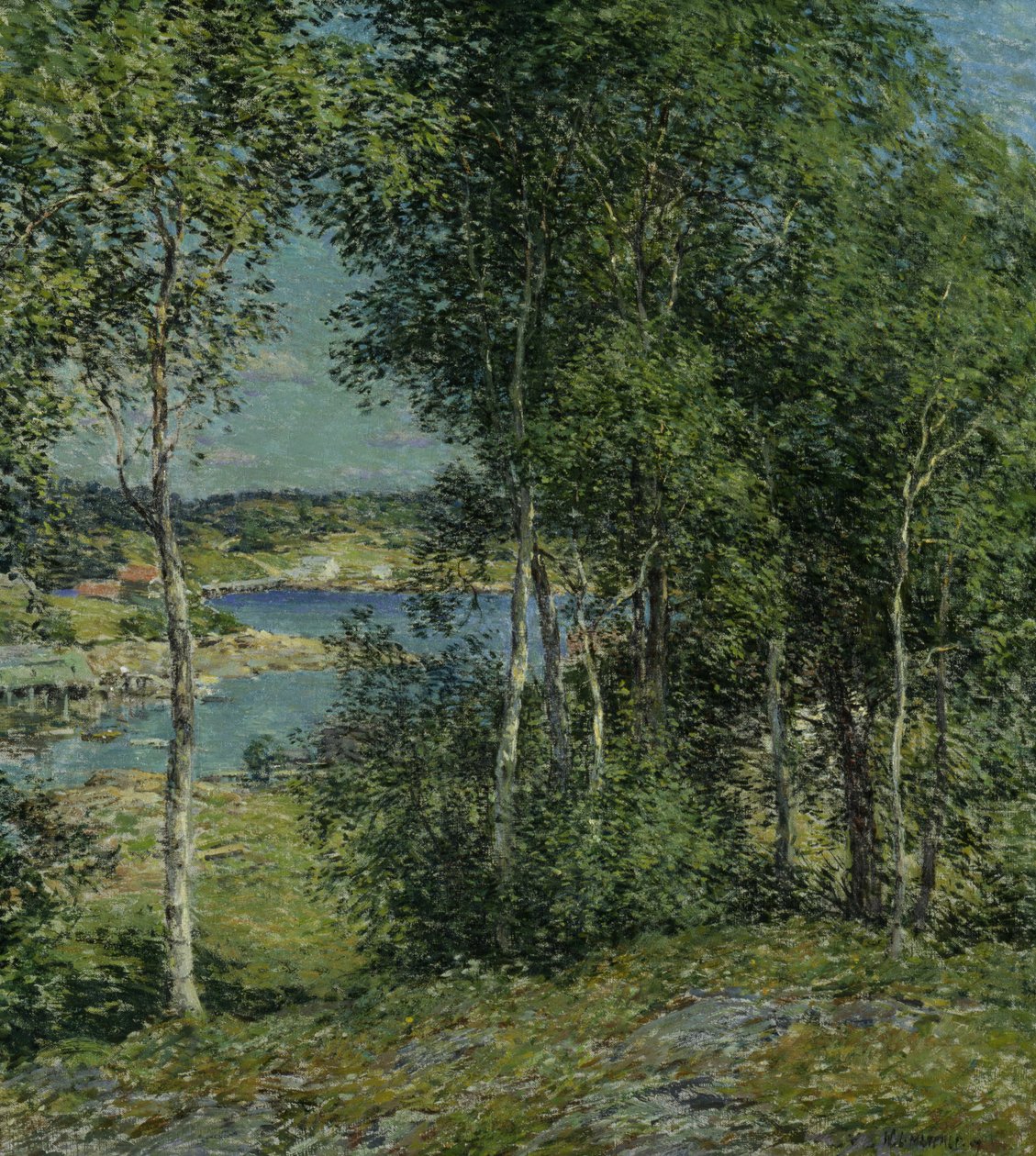 En Birkefamilie, 1907. af Willard Leroy Metcalf