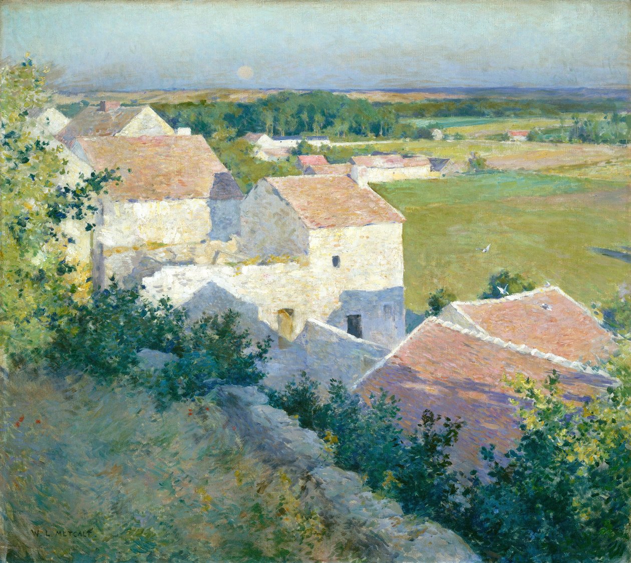 Midsommertusmørke, ca. 1890. af Willard Leroy Metcalf