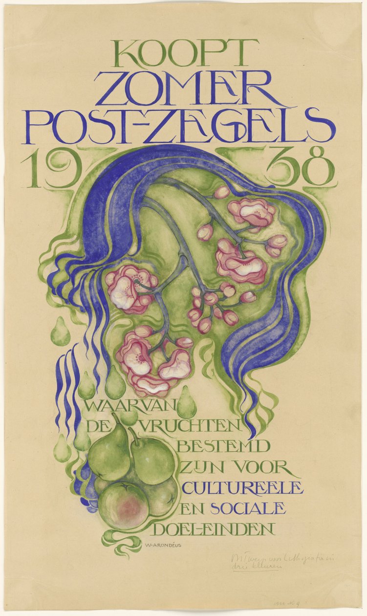 Design til en plakat af Willem Arondéus