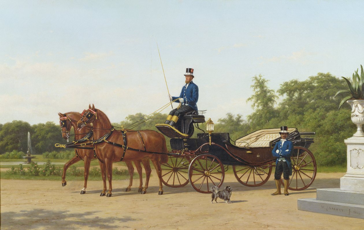 Den afventende vogn, 1865 af Willem Carel Nakken