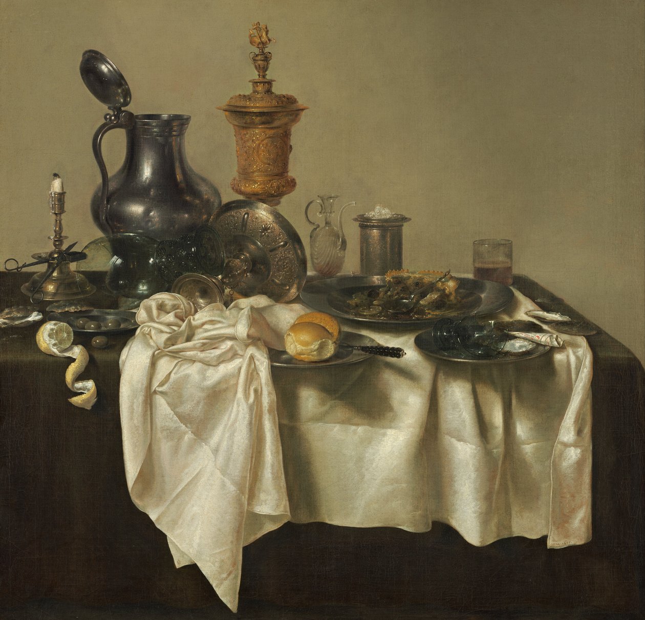 Banketstykke med hakket tærte af Willem Claesz. Heda