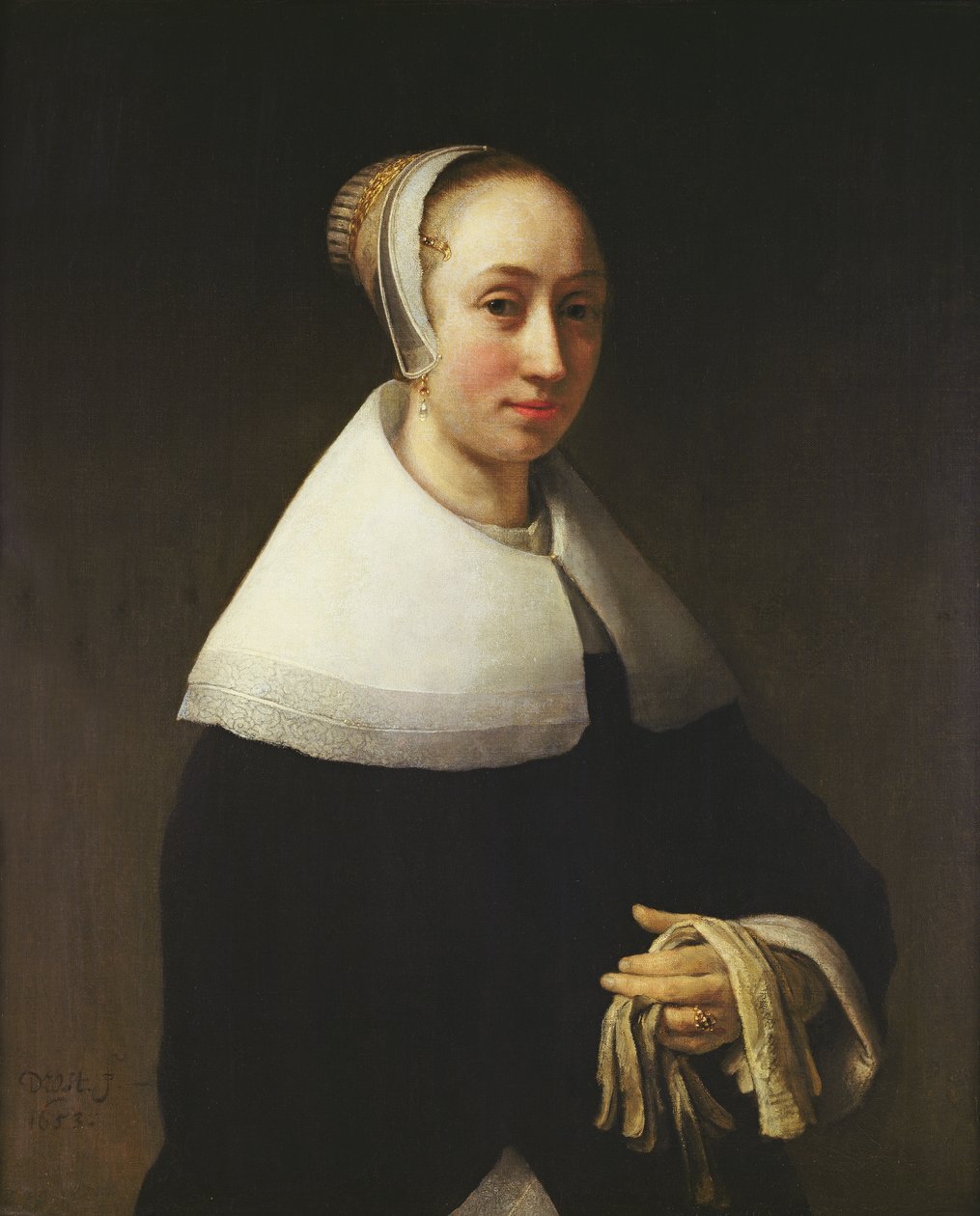 Portræt af en dame, 1653 af Willem Drost