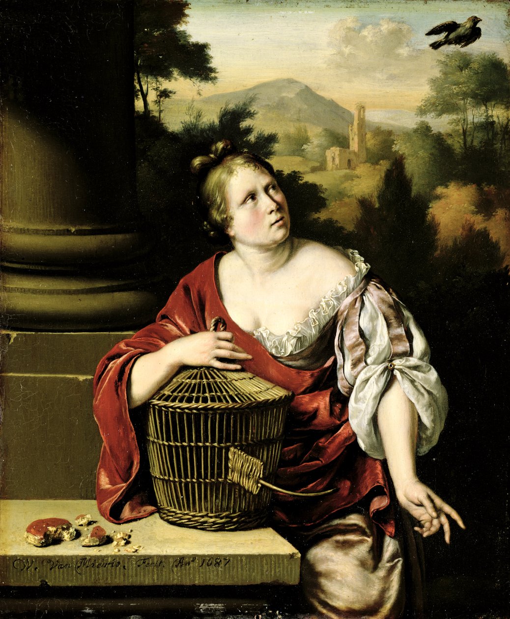 Portræt af en kvinde, 1687 af Willem Van Mieris