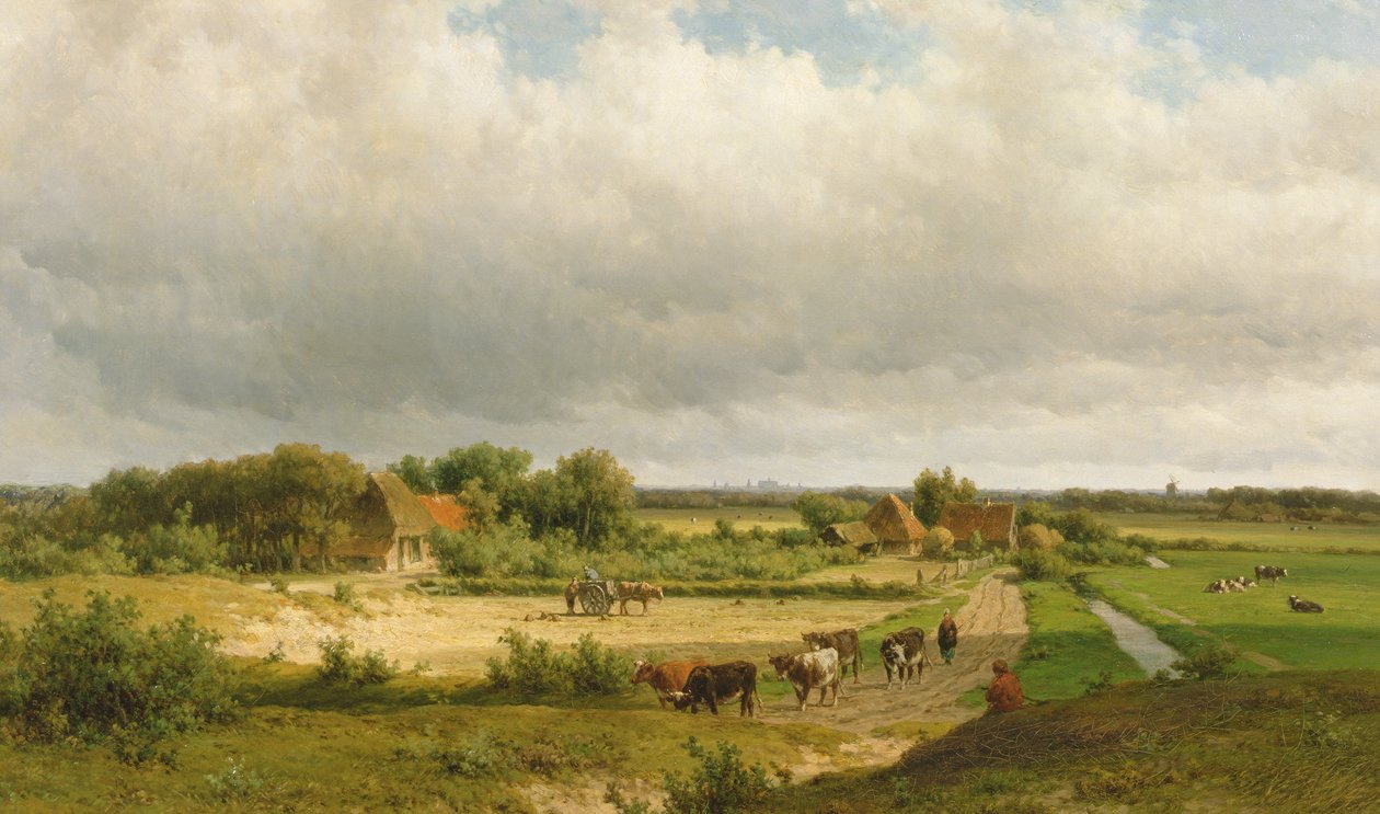 Omfattende hollandsk landskab af Willem Vester