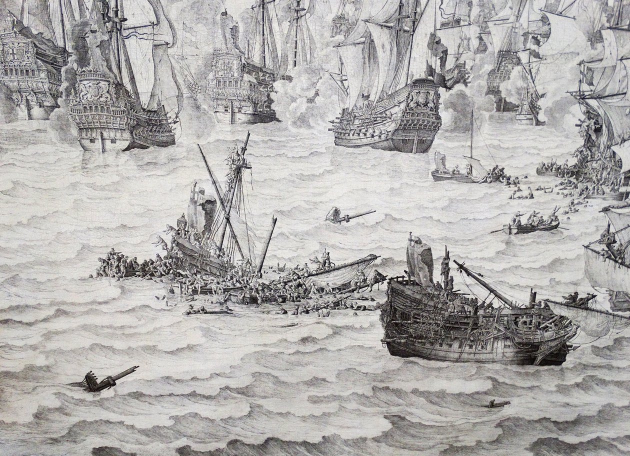 Slaget ved Terheide af Willem van de Velde the Elder