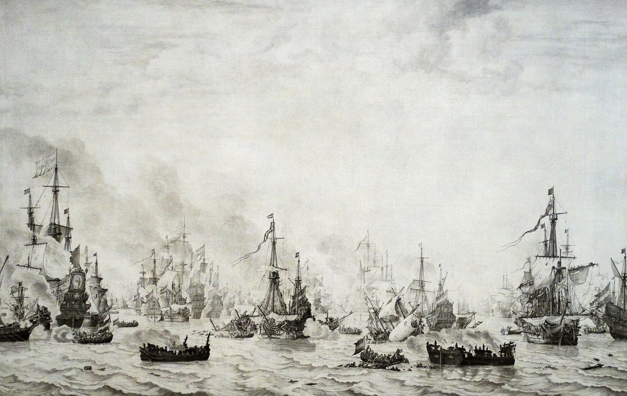 Slaget ved Downs af Willem van de Velde the Elder