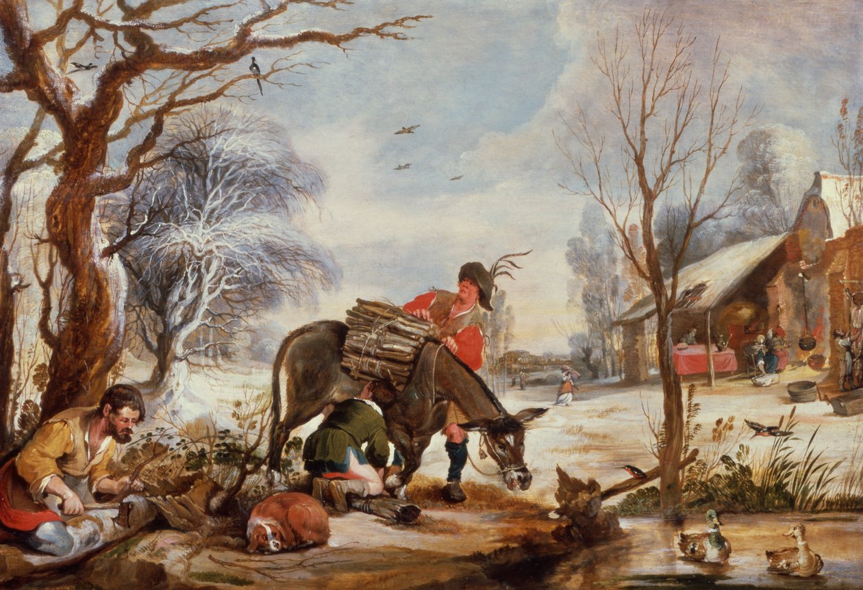Vinterscene af Willem van the Elder Herp