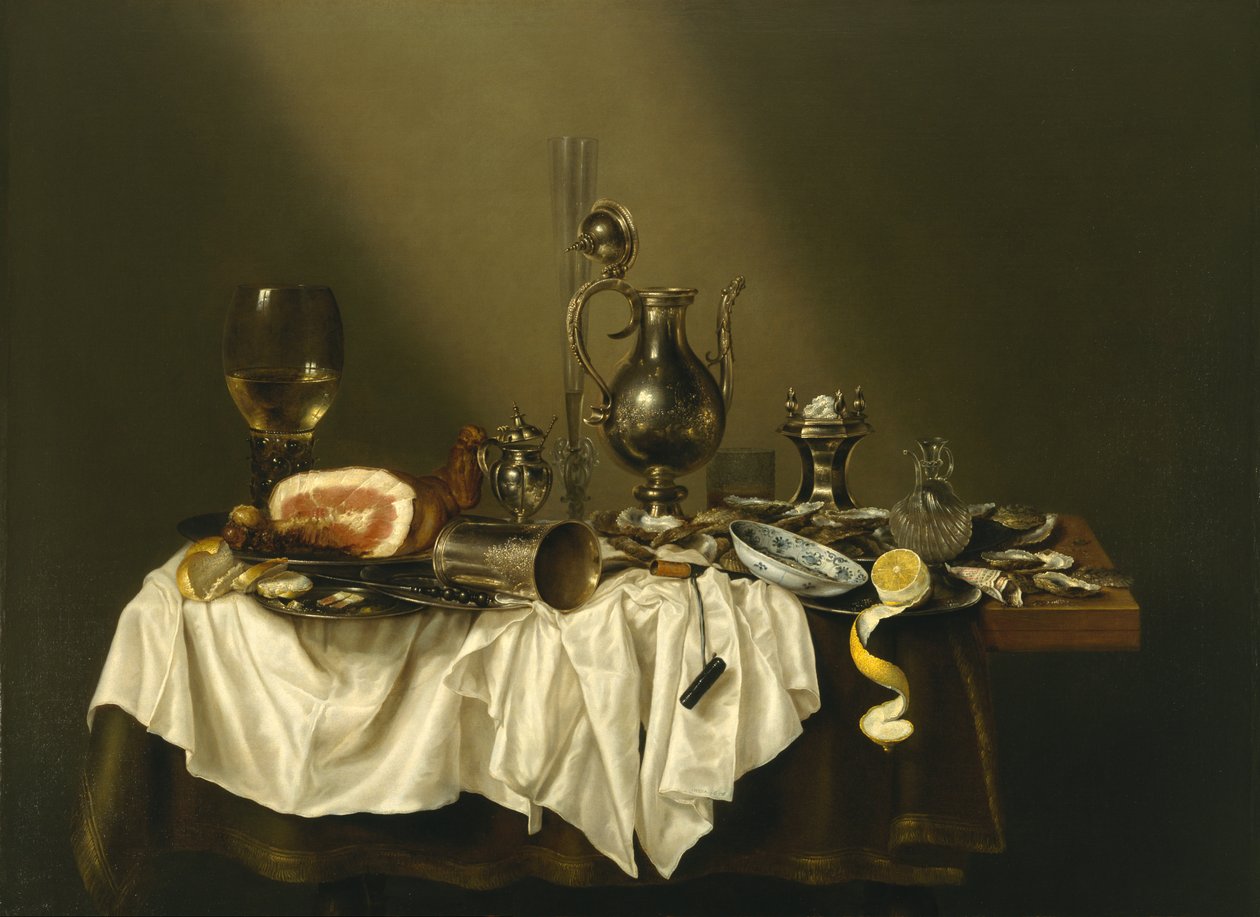 Banketstykke med skinke af Willem Claesz. Heda