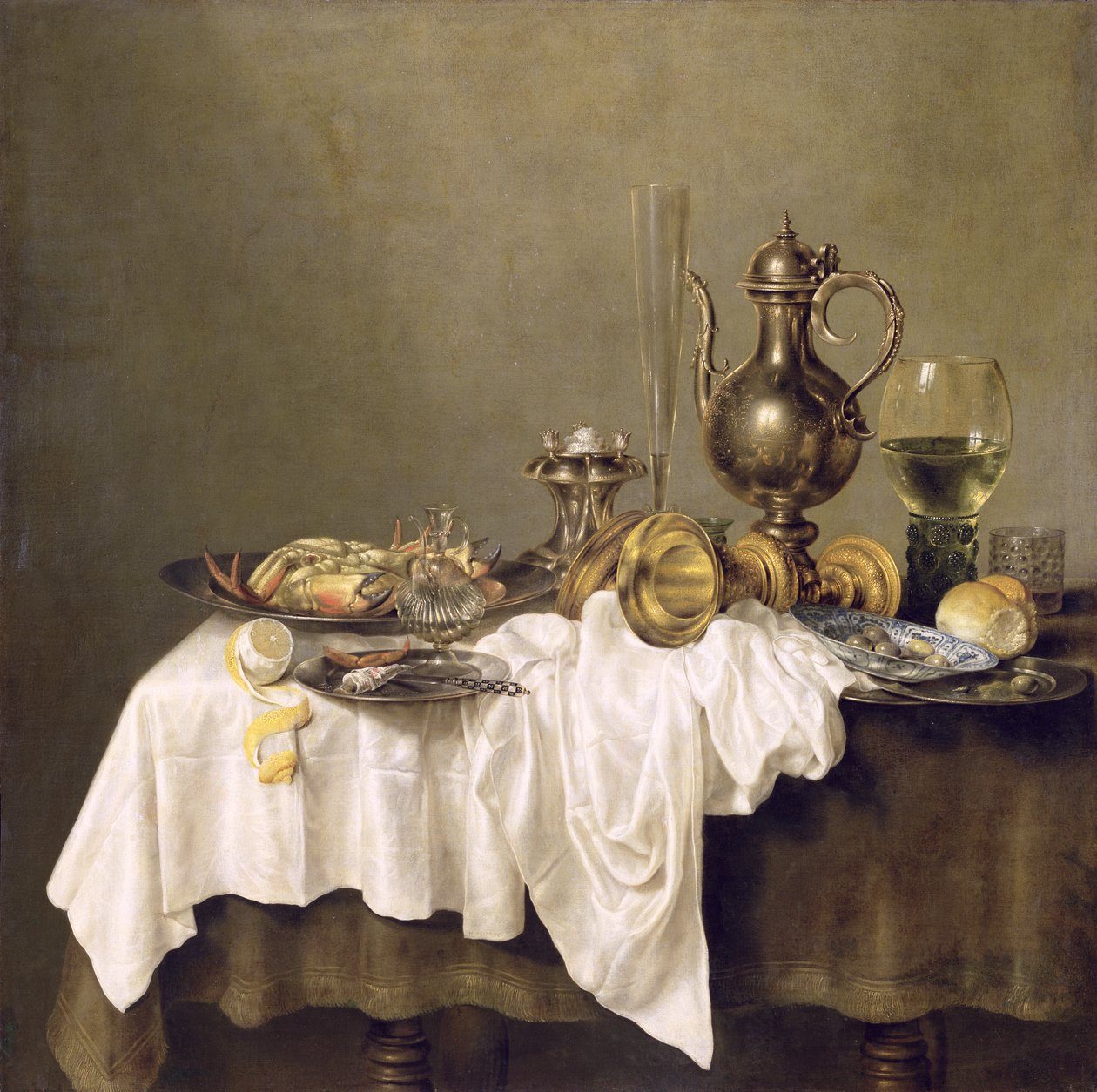 Morgenmad med en krabbe, 1648 af Willem Claesz. Heda