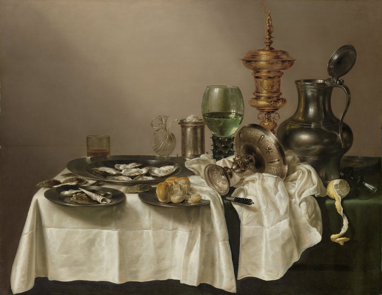 Stilleben med forgyldt bæger, 1635 af Willem Claesz. Heda