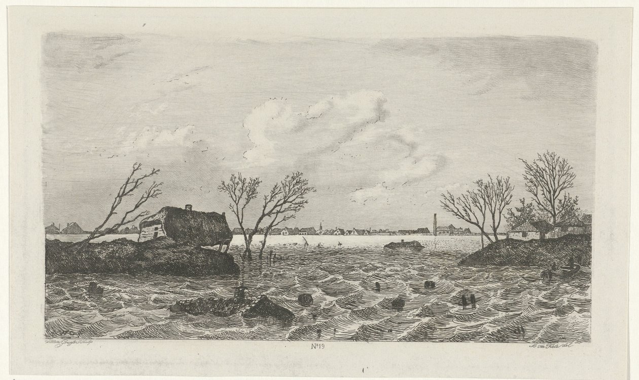 Digebrud nær Dreumel, 1855 af Willem Gruyter jr.