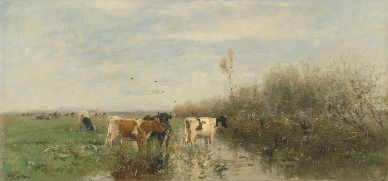 Køer i en fugtig eng af Willem Maris