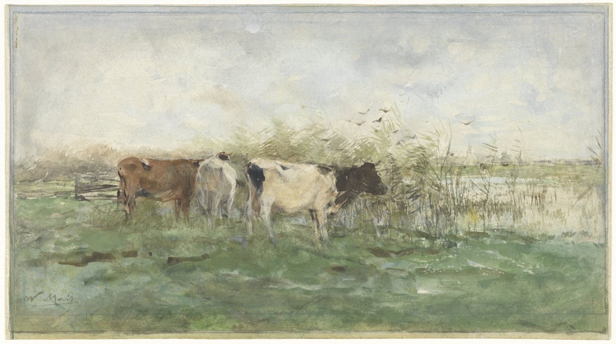 Køer ved en vandpyt af Willem Maris