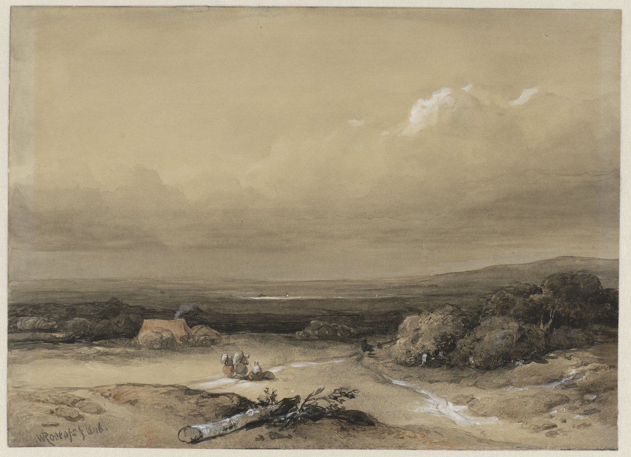Landskab af Willem Roelofs (I) (signed by artist)
