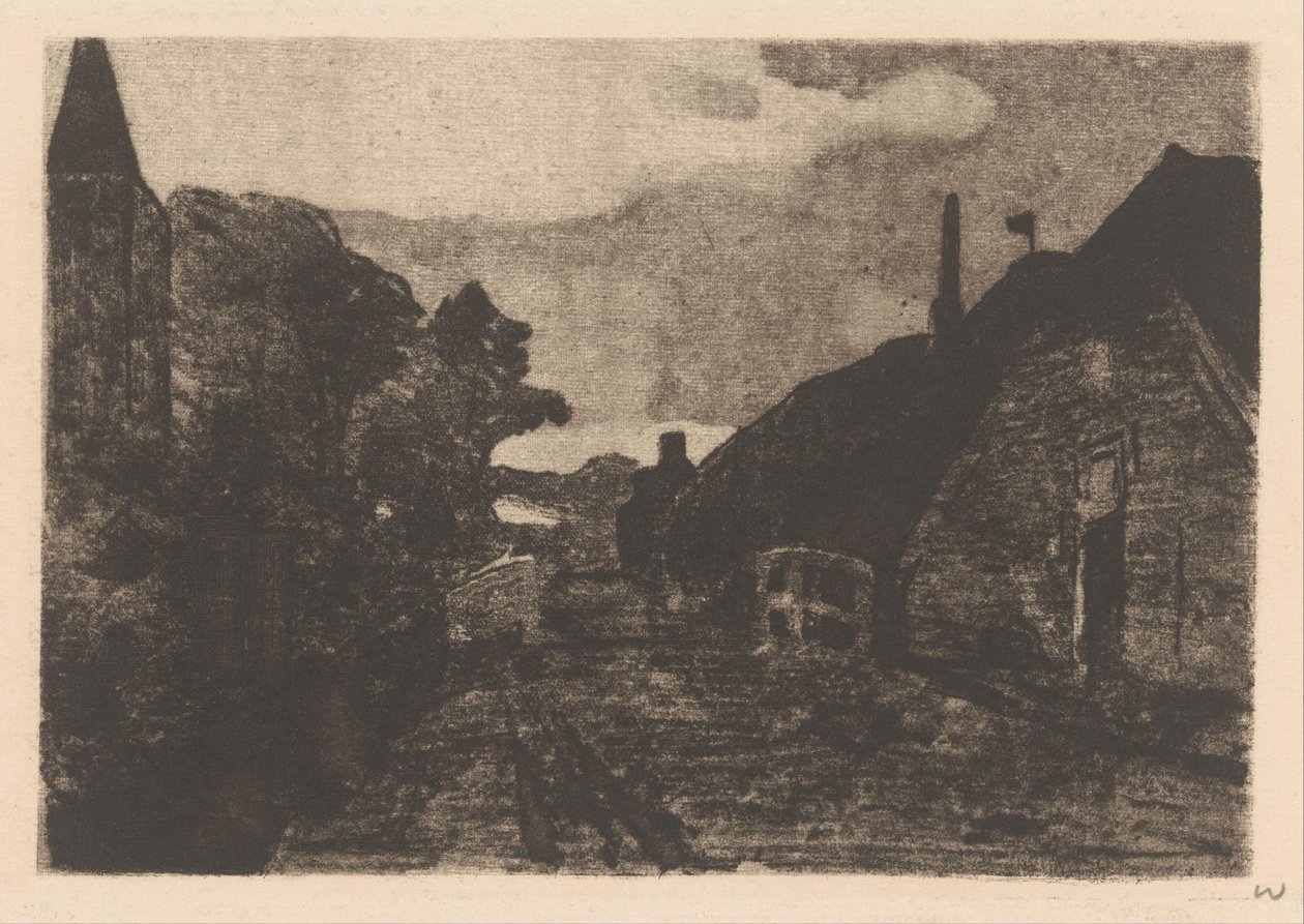 Landsbyvej i Diepenheim af Willem Witsen (signed by artist)
