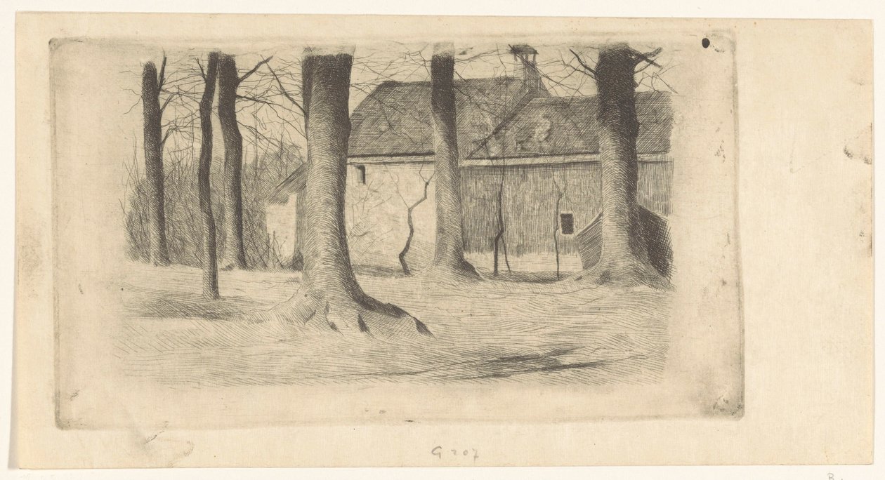Træer ved et hus af Willem Arnoldus Witsen