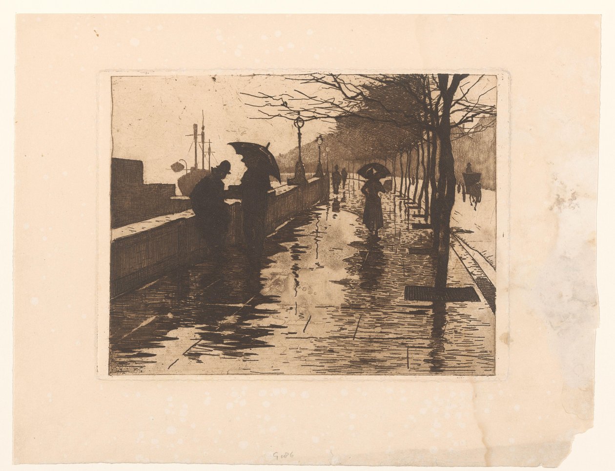 Udsigt over Victoria Embankment i London af Willem Arnoldus Witsen