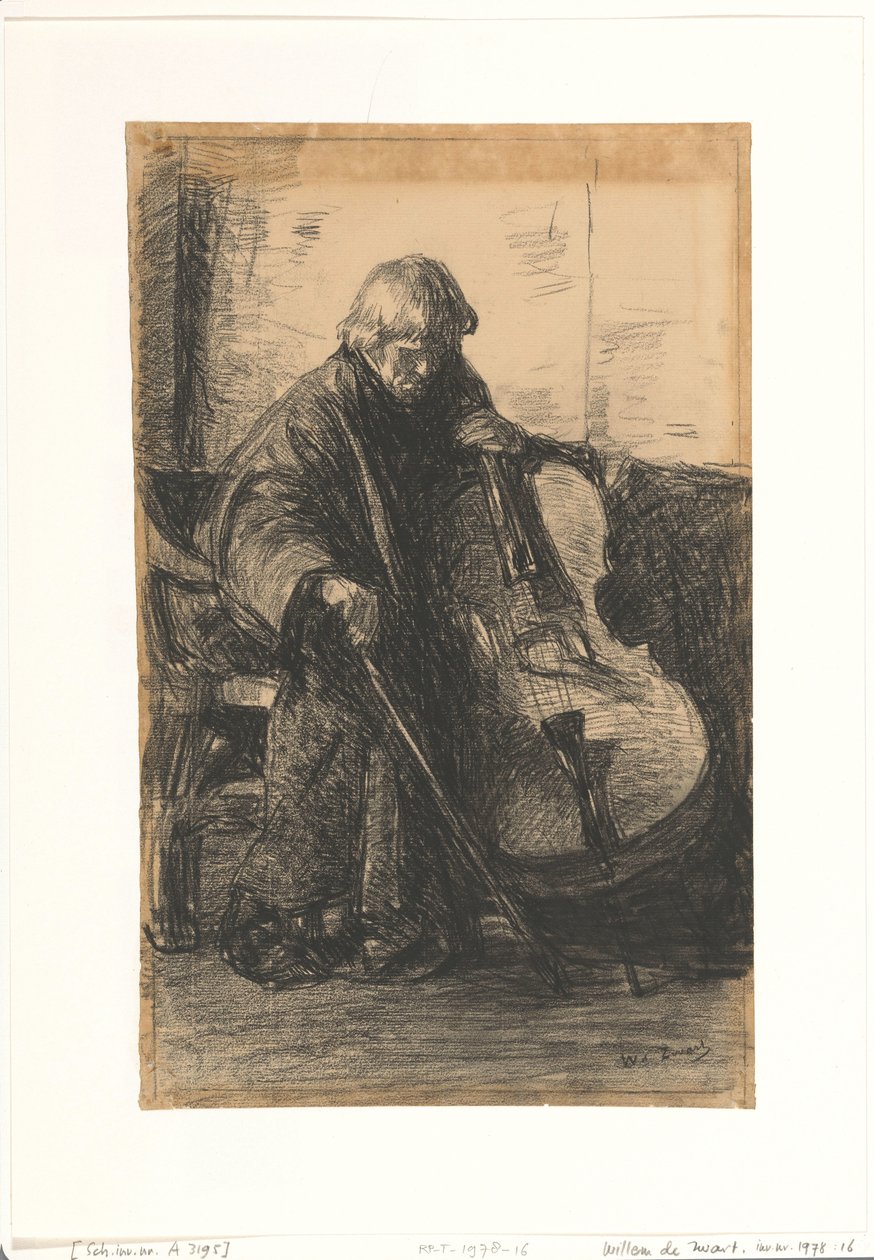 Cellist af Willem de Zwart