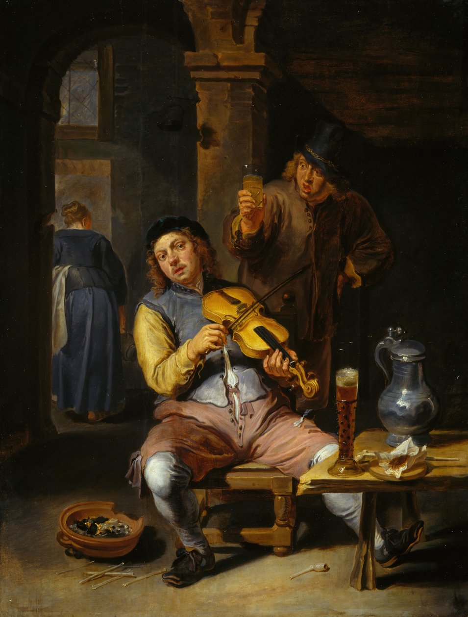 Den blinde spillemand, 1637-1677. af Willem van Herp