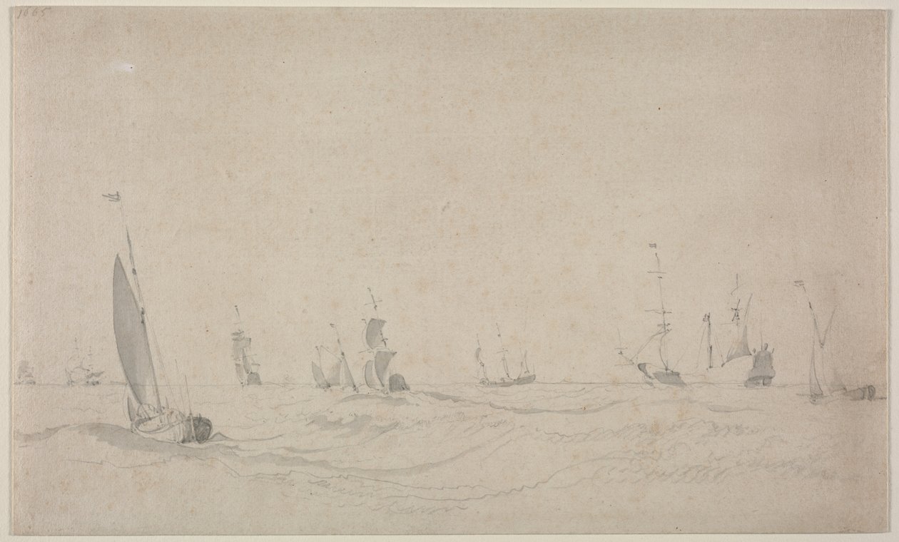 Forsendelse på et barsk sø af Willem van de Velde